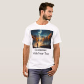 T-shirt Bigfoot Night Woods Étoiles Lune (Devant entier)