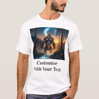 T-shirt Bigfoot Night Woods Moon