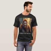 T-shirt Bigfoot Night Woods Red Eyes (Devant entier)