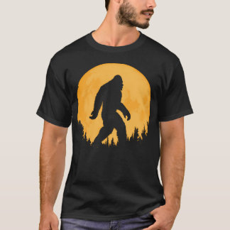 T-shirt Bigfoot Nuit Minimaliste Pleine Lune Arbres