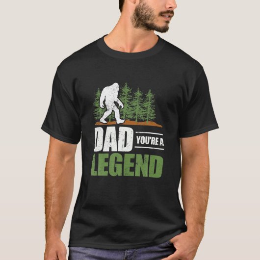T-shirt Bigfoot Papa Tu es Une Légende Drôle Sasquatch Cro (Devant)