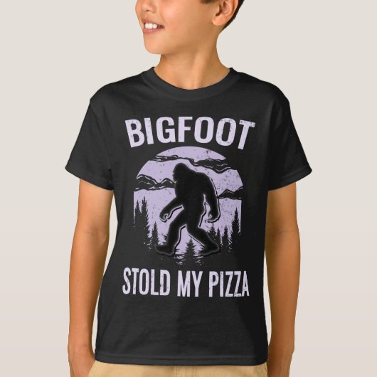 T-shirt Bigfoot Pizza Forest Park Sasquatch Believe Camper (Devant)