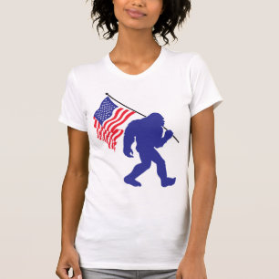 T-shirt Bigfoot portant le drapeau américain