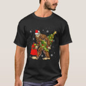 T-shirt Bigfoot portant Noël Arbre Sasquatch Croyant (Devant)