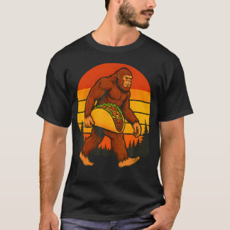 T-shirt Bigfoot portant un taco drôle de Cinco De Mayo pou