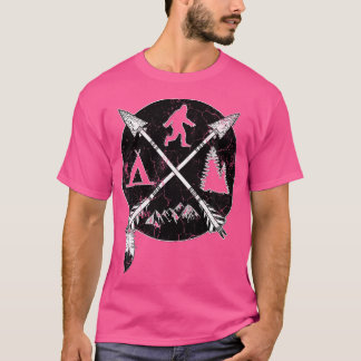 T-shirt Bigfoot Randonnée Mountain Camping Cadeau Vintage