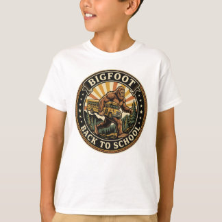 T-shirt Bigfoot Retour à l'école Drôle Rétro Monstre