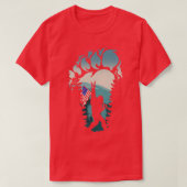 T-shirt Bigfoot Rock n rouleau drapeau américain 4 juillet (Design devant)