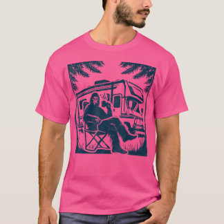 T-shirt Bigfoot Rv Motorhome Camping Sasquatch Campervan