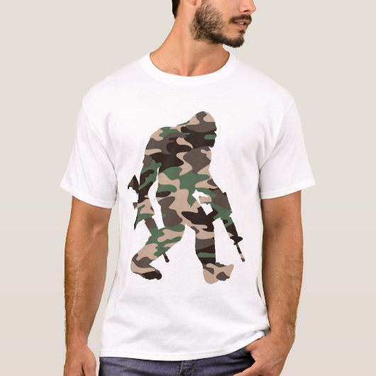 T-shirt Bigfoot Sasquatch Camo (Devant)