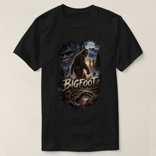 T-shirt Bigfoot Sasquatch cryptide classique (Design devant)