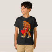 T-shirt Bigfoot Sasquatch Funny Valentines Jour Amour (Devant entier)