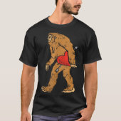 T-shirt Bigfoot Sasquatch Heart With Arrow Funny Valentine (Devant)