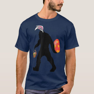 T-shirt Bigfoot Sasquatch Monster Bunny Egg Joyeux Pâques