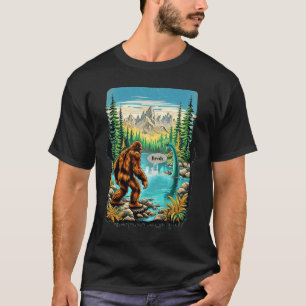 T-shirt Bigfoot Sasquatch Monstre du Loch Ness Introverti 