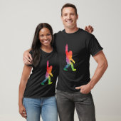 T-shirt Bigfoot Sasquatch Paix Big Pied Squatch Coloré (Unisexe)