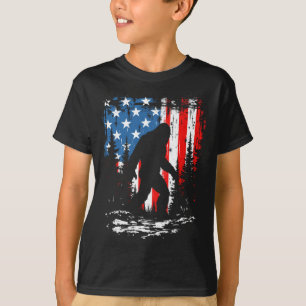 T-shirt Bigfoot Sasquatch patriotique 4 juillet États-Unis