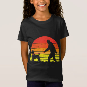 T-Shirt Bigfoot Sasquatch Poodle Sunset Retro Amoureux des