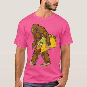 T-shirt Bigfoot Sasquatch transportant Taco Funny Camping