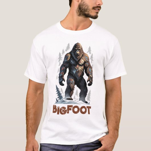 T-shirt Bigfoot Sasquatch Yeti Monster Créature (Devant)