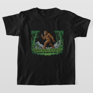 T-shirt Bigfoot Signe de Paix Crois en Toi Sasquatch