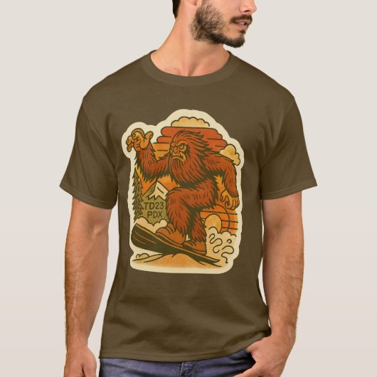 T-shirt Bigfoot Snowboard (Devant)