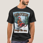 T-shirt Bigfoot Squatchin' through the Snow Christmas (Devant)