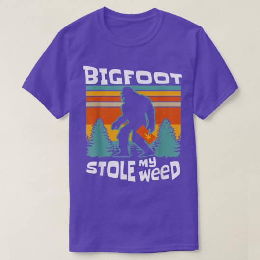 T-shirt Bigfoot Stole Mon Weed Funny Retro Stoner Sasquatc (Design devant)