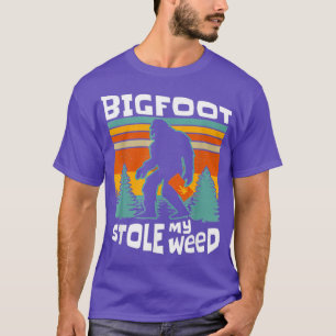 T-shirt Bigfoot Stole Mon Weed Funny Retro Stoner Sasquatc
