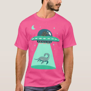 T-shirt Bigfoot Ufo Lake Loch Ness Monster Funny Alien Abd