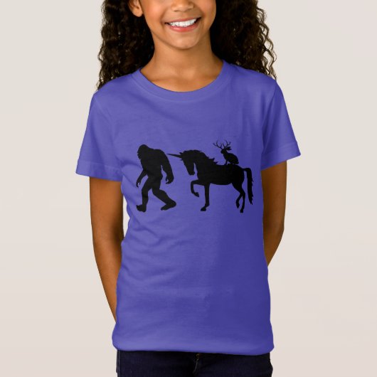 T-Shirt Bigfoot, Unicorne et Jackalope (Devant)