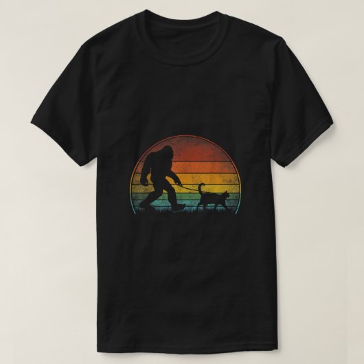 T-shirt Bigfoot Walking Chat Sasquatch Cadeau Amoureux des (Design devant)