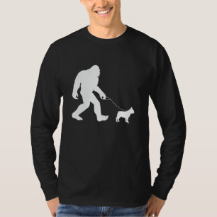 T-shirt Bigfoot Walking French Bulldog