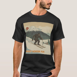 T-shirt Bigfoot Winter Fun Tシャツ