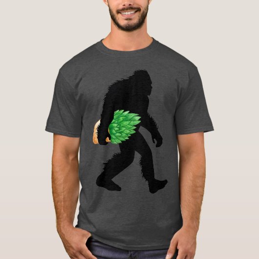 T-shirt Bigfoot With Succulent Sasquatch Cactus Plant (Devant)