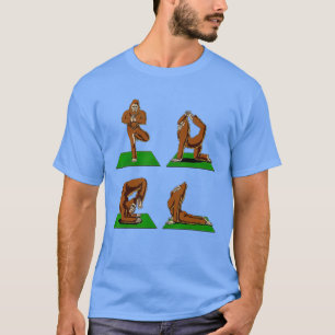 T-shirt Bigfoot Zen Yoga Workout Namaste Cryptozoology Cry