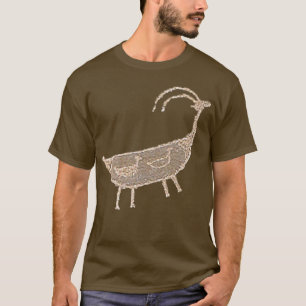 T-shirt Bighorn petroglyph Rock Art emblème de poche