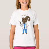T-shirt Bighorn sheep doctor cartoon illustration (Devant)