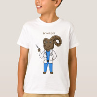 Bighorn sheep doctor cartoon illustration