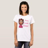 T-shirt Bigoudis de port de femme (Devant entier)