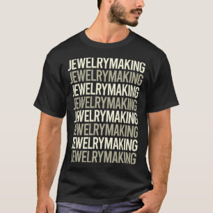 T-shirt Bijoux en texte blanc bijouterie