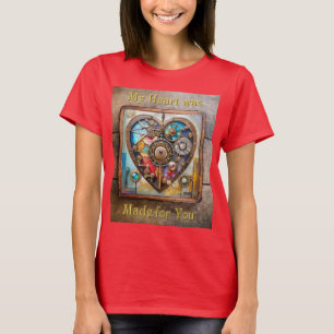 T-shirt Bijoux et cœur de vitrail Steampunk Series