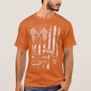 T-shirt Bike American Bike Motorcycle Drapeau américain