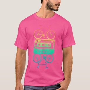 T-shirt Bike Wheels Cycliste Musique Lover Bmx Cassette Bi