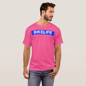 T-shirt Bikelife V4 Blue Motorcycle Vélo Motorsports Bm (Devant entier)