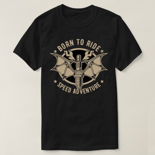 T-SHIRT BIKER BADGE AILE (Design devant)