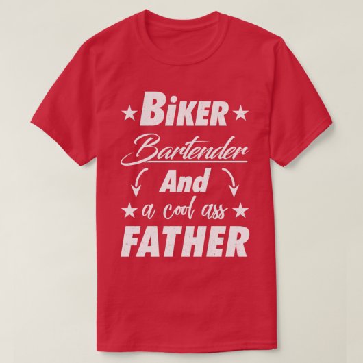 T-shirt Biker Bartender Père (Design devant)