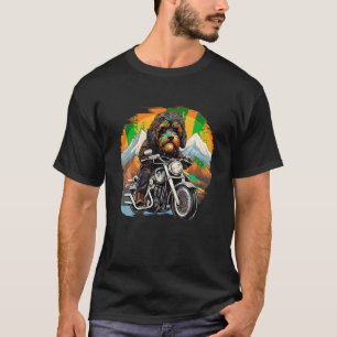 T-shirt Biker Bernedoodle Chien équitation Moto T Chemise