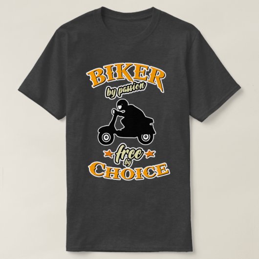 T-shirt biker citation scooter vespa drôle (Design devant)