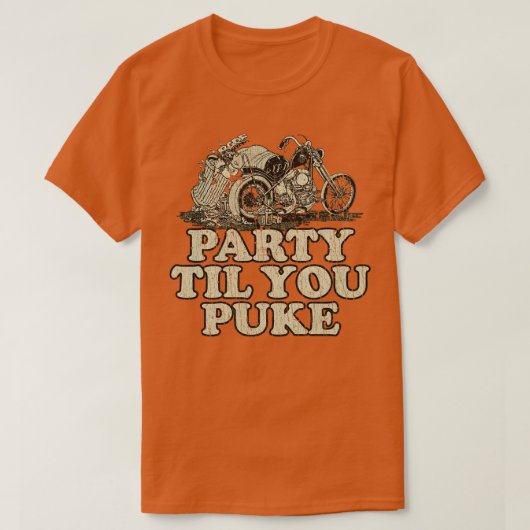 T-shirt Biker Lifestyle Party Jusqu'à vous Puke 1973 (Design devant)